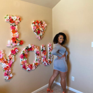 2 piece Grey and orange skirt set